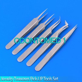 ODM 5 Pieces watchmaker Repair Anti-static Jewelry Tweezers Pick-Up Tools Set