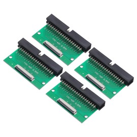 sourcing map 4pcs FFC FPC Connector Board 40 Pin 0.5mm Socket to 2.54mm Double Row Right Angel DC3 Male Pin Header Strip Adapter, PCB Converter Board for LCD TVs/Digital Cameras/Laptops