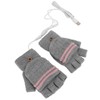 1Pair USB Heated Winter Gloves Mitten Knitting Hand Warmer Gloves