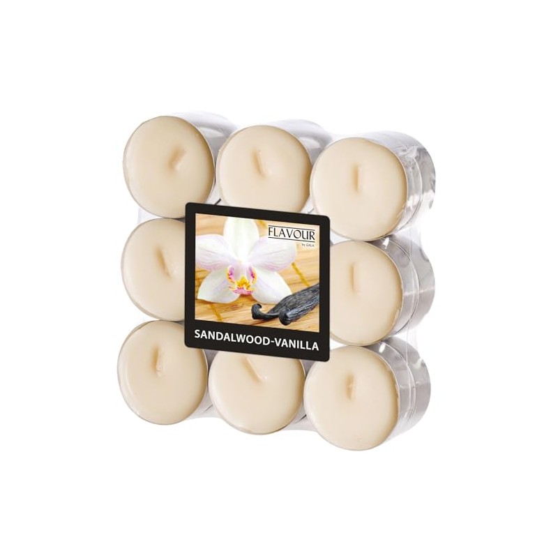 Flavour by Gala Scented Tea Lights 'Sandalwood Vanilla'