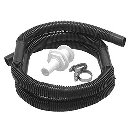 Shoreline Marine Bilge Pump Plumbing Kit | Plastic | 2 Stainless Steel Hose Clamps | Easy Installation | Heavy-Duty Marine Accessory