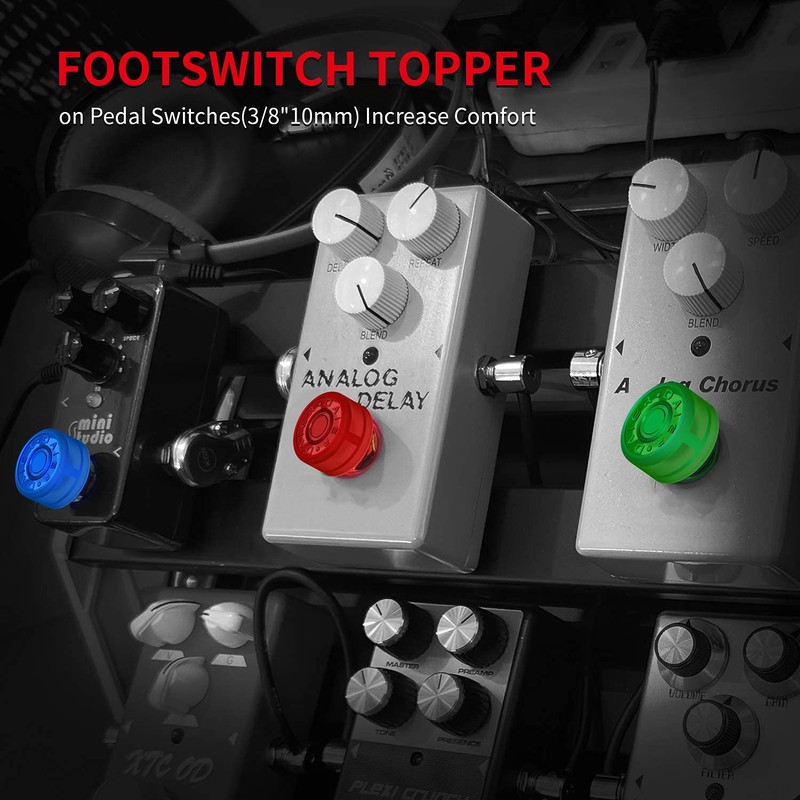 DaierTek Footswitch Pedal Buttons Glow in the dark, Guitar Effect