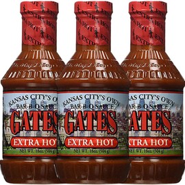 Gates Extra Hot Barbecue Sauce, 18oz (Pack of 3)