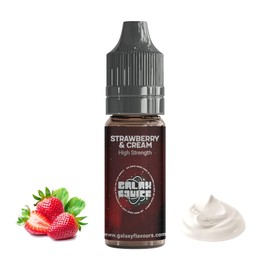 Strawberry and Cream High Strength Flavouring - 230+ Flavours - Galaxy Food Flavours - 10ml Bottle