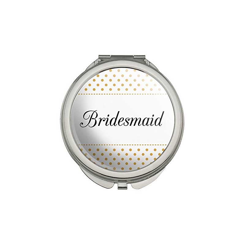 Bridesmaid Wedding Elegant Polka Dots Compact Travel Purse Handbag Makeup