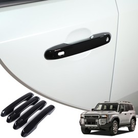METYOUCAR Toyota Land Cruiser 250 Rankle 250 Prado Dedicated Door Handle Cover, Outer Door Knob Handle Cover, Plated Door Handle Cover, Made of ABS, Paste Type, Protective Cover, Decorative Cover,