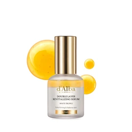 d'alba Piedmont d'Alba Italian White Truffle Double Layer Revitalizing Serum, 100hr Hydration Serum, 2-in-1 Double Solution Serum, Glow and Long-Lasting Moisture