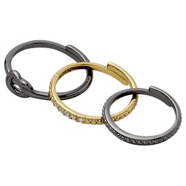 Pilgrim Jewelry Women's Ring Brass Glass Crystal White 32142701 Stackable rings white