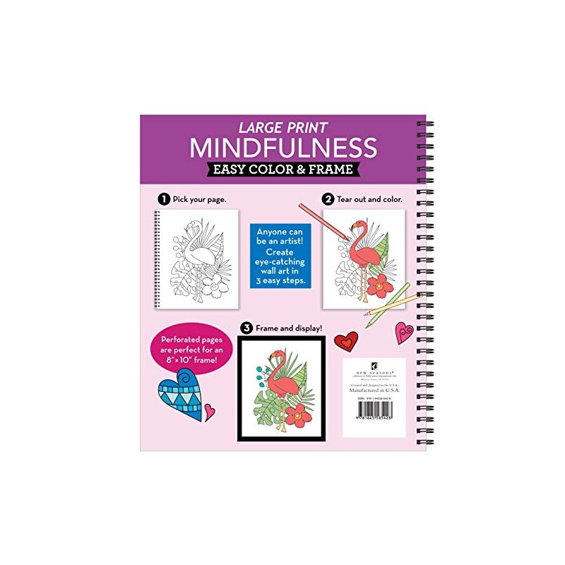 Large Print Easy Color & Frame - Mindfulness (Stress Free