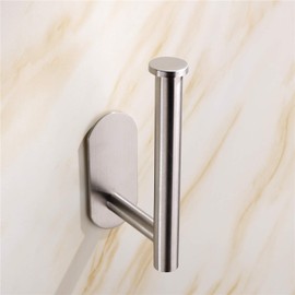 XUJIAHE Toilet Paper Holder, Rustproof Adhesive Toilet Paper Holder, Stainless Steel Toilet Roll Holder Self Adhesive, No Drilling Toilet Paper Roll Holder Stick on Wall(Silvery)