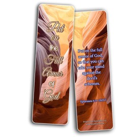 Encouraging Scriptures Bookmarks About God's Protection and Inspire Godly Courage (30-Pack) - Church Memory Verse Sunday School Rewards - Christian Stocking Stuffers Birthday Assorted Bulk Pack