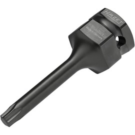HAZET 995S6-T40LG Screwdriver Socket, 1/2 Inch Square, s24 mm Outer Hexagon, Inner Torx T40, Long Shape, Suitable for Vehicles, Cars, Vans Chassis/Brakes