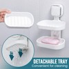 TAILI Double Layer Soap Dish for Shower, Max Hold 5