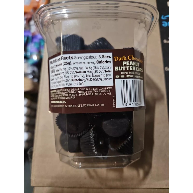 Trader Joe's Dark Chocolate Peanut Butter Cups - 16 oz