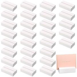 Blosssound 24 Pcs Wood Place Card Holders Black Wooden Table Number Holder Stands Name Card for Wedding Party Events Exhibition Decoration Office Restaurant Business (White,3 x 1.6 x 0.8 Inches)