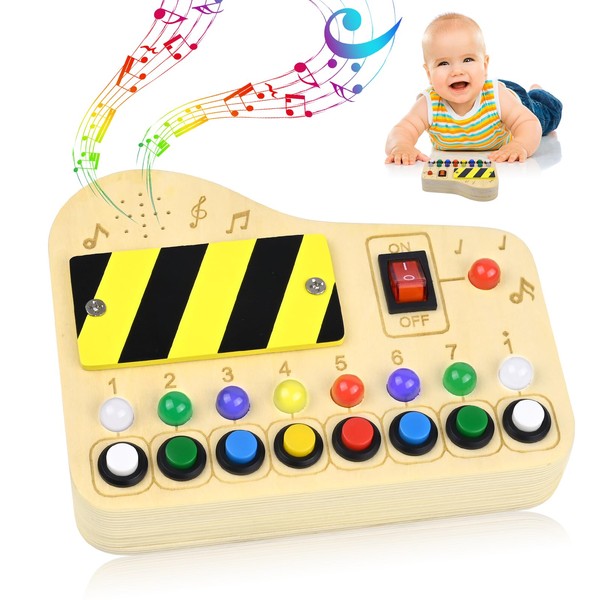 Montessori Busy Board, Children's Piano Busy Board Sensory Toy with