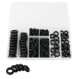 LTKJ 200pcs Black Rubber Grommet Assortment Set Harness Grommet Electrical Wire Gasket - 1/8", 3/16", 1/4", 5/16", 3/8", 1/2", 5/8",3/4"