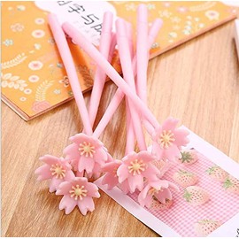 MIAO YUAN 20PCS Animal Romantic Flowers Gel Ink Pen Cute Black Writing Pens Ballpoint Black Ink Gel Pen Party Gift Gel Ink Pens Funny School Stationery Office Supplies