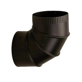 Ministry of Warehouse Black 24 Gauge Steel BM0014 6" Dia. Stove Pipe Elbow 90° Adjustable