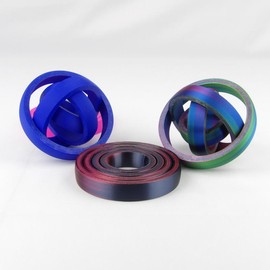 3D Printed Gyroscopic Fidget Rings - Stress Relief and Fidget Toy - Multicolor! - Color: Random!