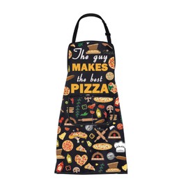 ENSIANTH Pizza Apron with Pockets Pizza Maker Apron Pizza Making Gifts The Guy Makes The Best Pizza Baking Chef Cooking Apron (241218 Pizza Make)