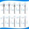 Carving Bits Wood Engraving Router Bit with 1/8"(3mm) Shank, 20Pcs