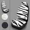 Howilath White Tiger Stripes Pattern Universal Car Front Seat Covers