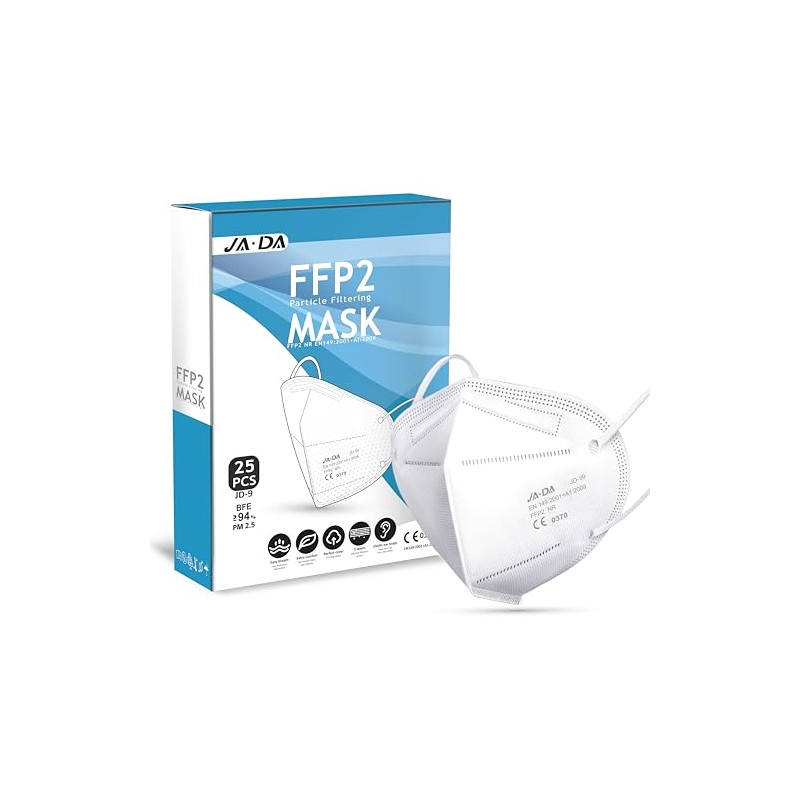FFP2 Face Masks UK Certified Pack of 25 - Flat