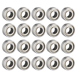 sourcing map 683ZZ Ball Bearing 3mm x 7mm x 3mm Double Shielded Deep Groove Bearings, Carbon Steel 20pcs