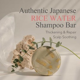 IIBESA - Barra de champú de agua de arroz japonés, mejora la salud del cuero cabelludo y el engrosamiento del crecimiento del cabello, ingredientes or