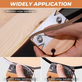 Edge Banding Trimmer for Woodworking & 1PCS Replacement Blade,Edge Corner Planer with Hanging Strap,Edge Banding Cutter,Hand Planer Edge Bander,for Deburring, Chamfering and Trimming