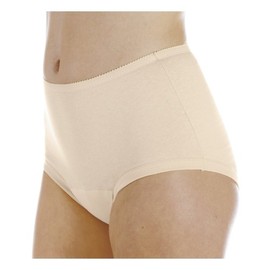 1-Pack Women's Beige Banded Leg Incontinence Panties 2X (Fits Hip 45-48")