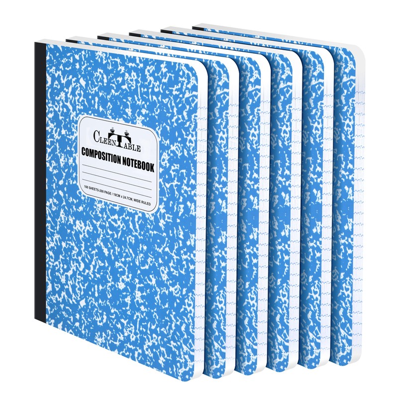 CLEENTABLE Composition Notebook 5 Pack, College Ruled Paper, Notebooks for