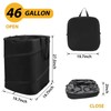YUDI & GARDEN 46 Gallon Square Collapsible Yard Waste Bin,