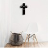 THIDARGO Modern Cross-Shaped Wall Clock, Black, Minimalist Design, 12 x