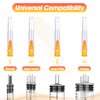 100 Pack 25 Gauge 1/2 Inch Needle 13mm with Cap,