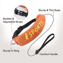 Lesypet 2 in 1 Retractable Dog Leash Collar, Hands-Free Dog Walking Collar with Retractable Leash for Medium Large Breed Dog Outdoor, Orange L