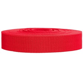Strapworks Heavyweight Polypropylene Webbing - Heavy Duty Poly Strapping for Outdoor DIY Gear Repair, 1 Inch x 10 Yards, Red