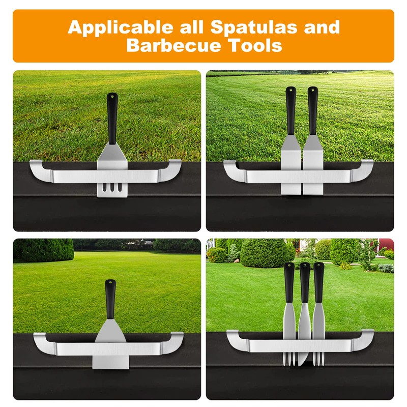 10 Inch Griddle Spatula Holder Magnetic Design, Stainless Steel Grill