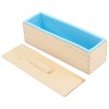 3PCS 42 oz Blue Silicone Soap Molds with 2 Cutters,