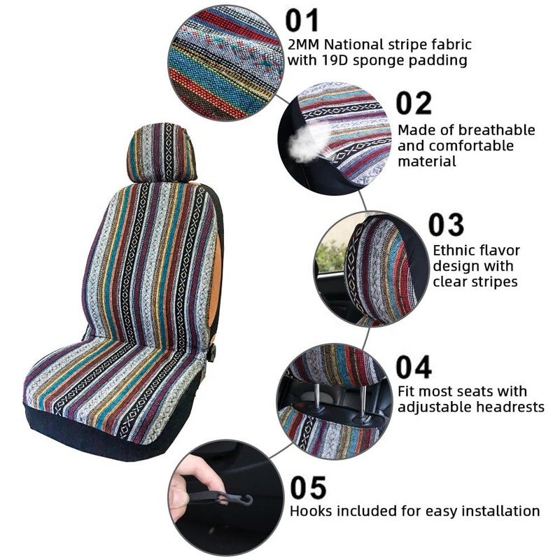 Encell - Funda para asiento de coche, camión, SUV, universal,