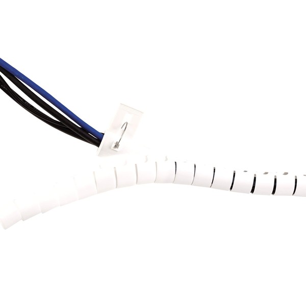 Fellowes Cable Zip | Cable Tidy Tube | Cable Management Sleeve | 2 Metre Length, 2cm Diameter - White