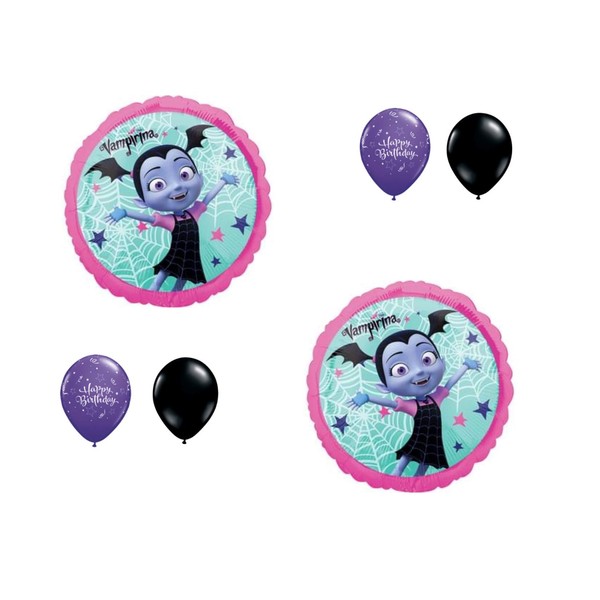 6 piece Vampirina Vampire Girl Birthday Party Balloons Decoration Supplies