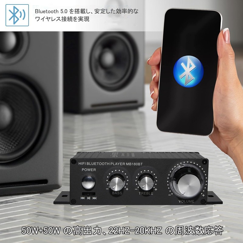 Power Amplifier, Bluetooth Amplifier, Stereo Audio Amplifier, Karaoke Amplifier, Large