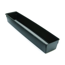 Rubbermaid No-Slip Interlocking Drawer Organizer, 3-in. x 15-in, Black with Gray Base (1994525)