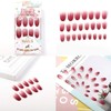 Sethexy Ballerina False Fingernails Pink Shiny Nails Stick On Ombre