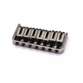 AxLabs Hardware KD By AxLabs 7-String Hardtail Bridge - 4-Screw, 10.5 mm Spacing- Antique Silver