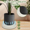 UoeRing 2 Pcs Plant Caddy with Hidden Wheels 11 Inch