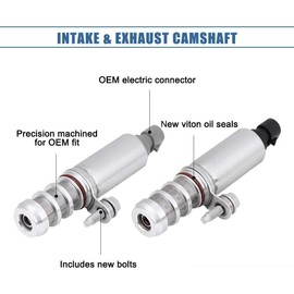 Intake & Exhaust Camshaft Position Actuator Solenoid Valve Kit fits for Chevy Cobalt Malibu G4 G5 G6 L4 HHR fits for Buick Pontiac Equinox Lacrosse Verano 2.0L 2.2L 2.4L