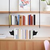 2Pcs Peeping Cat Metal Bookends Cute Cat Book Ends for